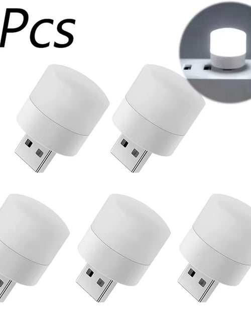 Load image into Gallery viewer, 1/10Pcs Mini USB Night Light Warm White Eye Protection Book Reading Light USB Plug Computer Mobile Power Charging LED Night Lamp
