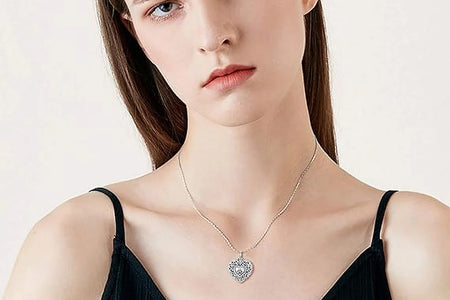 925 Sterling Silver Heart Urn Necklaces Engraved Pawprint Forever in My Heart Cremation Keepsake Necklace for Ashes Pet Ashes Jewelry Gift for Women