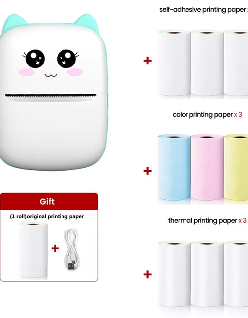Load image into Gallery viewer, Mini Printer Thermal Printer Inkless Bluetooth Wireless Portable Pocket Self-Adhesive Label Printer for Sticker Lable Maker
