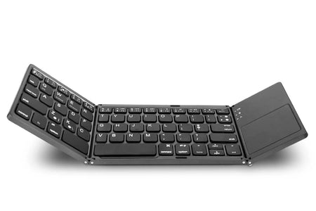 Foldable Wireless Keyboard Ultra Slim Touchpad Bluetooth Keyboard Rechargeable Folding Keyboard for Tablet Laptop