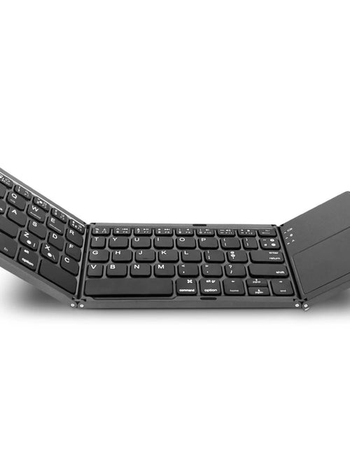 Load image into Gallery viewer, Foldable Wireless Keyboard Ultra Slim Touchpad Bluetooth Keyboard Rechargeable Folding Keyboard for Tablet Laptop

