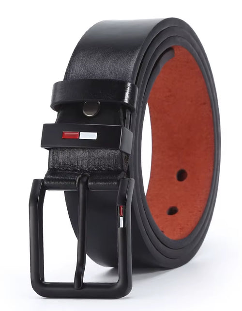 Load image into Gallery viewer, Men'S PU Leather Alloy Pin Square Buckle Belt Businessleisure Belts 2023 Fashion Black Coffee Brown Waistbelts for Men
