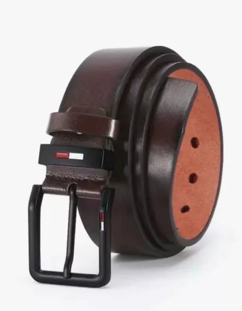 Load image into Gallery viewer, Men'S PU Leather Alloy Pin Square Buckle Belt Businessleisure Belts 2023 Fashion Black Coffee Brown Waistbelts for Men

