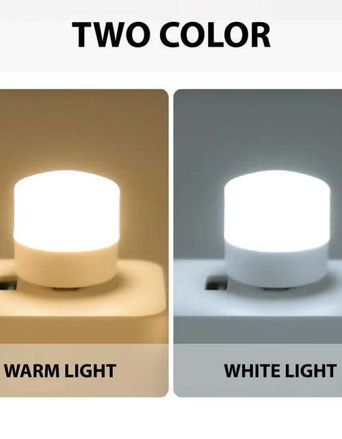 Load image into Gallery viewer, 1/10Pcs Mini USB Night Light Warm White Eye Protection Book Reading Light USB Plug Computer Mobile Power Charging LED Night Lamp
