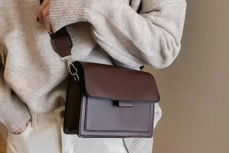 Classic Designer PU Leather Crossbody Bag for Women Travel Handle Handbag Fashion Shoulder Messenger Bag Ladies Small Flap Bag