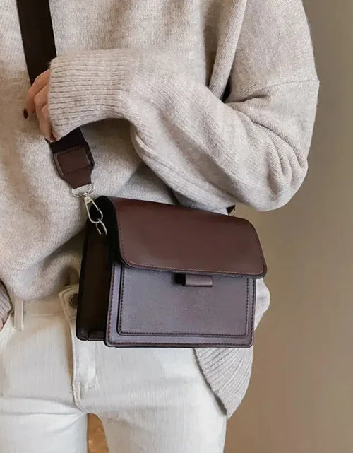 Load image into Gallery viewer, Classic Designer PU Leather Crossbody Bag for Women Travel Handle Handbag Fashion Shoulder Messenger Bag Ladies Small Flap Bag
