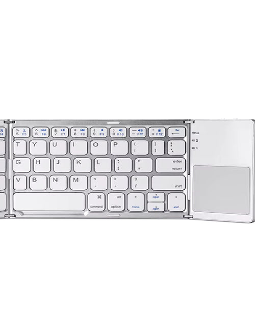 Load image into Gallery viewer, Foldable Wireless Keyboard Ultra Slim Touchpad Bluetooth Keyboard Rechargeable Folding Keyboard for Tablet Laptop
