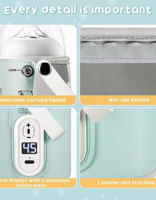 Load image into Gallery viewer, Baby Nursing Bottle Heater Safe Insulated Bag USB Rechargeable Milk Water Warmer Cover for Infant Outdoor Traveling Accessories
