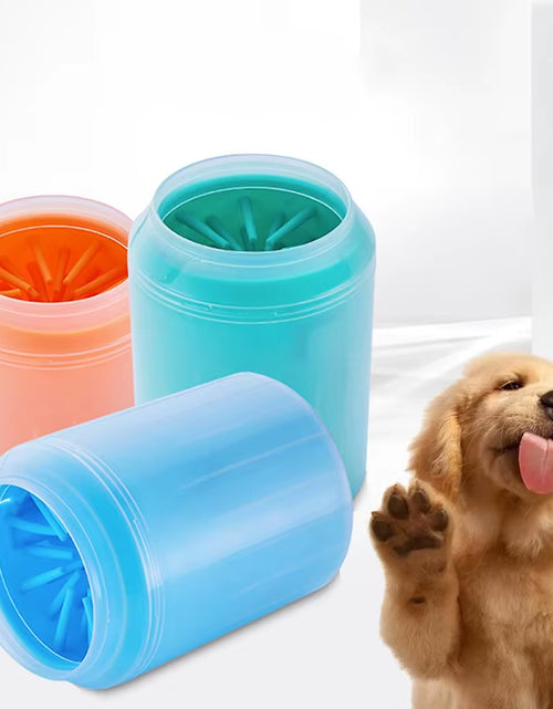 Load image into Gallery viewer, Dog Paw Cleaner Cup Soft Silicone Combs Portable Outdoor Pet Foot Washer Paw Clean Brush Quickly Wash Foot Cleaning Bucket
