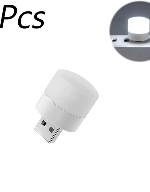 Load image into Gallery viewer, 1/10Pcs Mini USB Night Light Warm White Eye Protection Book Reading Light USB Plug Computer Mobile Power Charging LED Night Lamp
