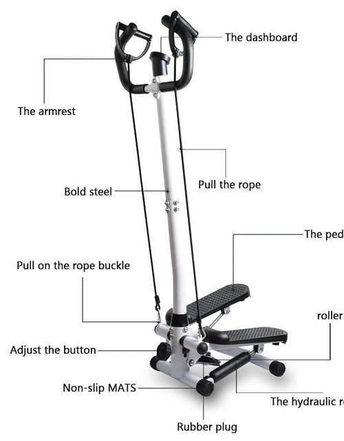 Load image into Gallery viewer, Stair Stepper Machine with 2-Drawstring, Black
