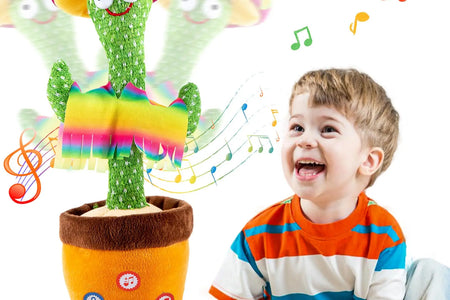 Dancing Talking Cactus Singing Talking Recording Mimic Repeating What You Say Toy Electronic Light up Plush Give for Kids Gifts
