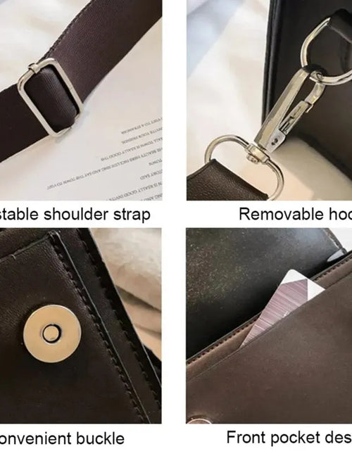 Load image into Gallery viewer, Classic Designer PU Leather Crossbody Bag for Women Travel Handle Handbag Fashion Shoulder Messenger Bag Ladies Small Flap Bag
