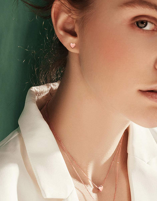 Load image into Gallery viewer, Valentines Birthday Christmas Mother'S Day Gift for Women Heart Necklace and Earrings Set | 925 Sterling Silver Jewelry Set with Pendant and Stud Gift
