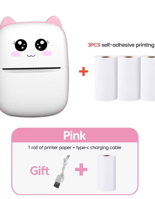 Load image into Gallery viewer, Mini Printer Thermal Printer Inkless Bluetooth Wireless Portable Pocket Self-Adhesive Label Printer for Sticker Lable Maker
