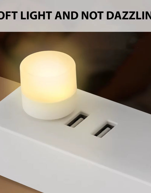 Load image into Gallery viewer, 1/10Pcs Mini USB Night Light Warm White Eye Protection Book Reading Light USB Plug Computer Mobile Power Charging LED Night Lamp
