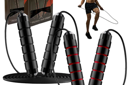 XPRT Fitness Pro Jump Rope - Tangle-Free with Ball Bearings, Adjustable 13Ft