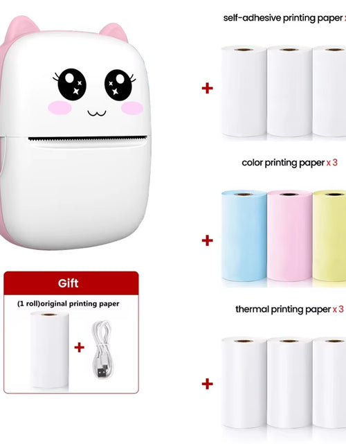 Load image into Gallery viewer, Mini Printer Thermal Printer Inkless Bluetooth Wireless Portable Pocket Self-Adhesive Label Printer for Sticker Lable Maker
