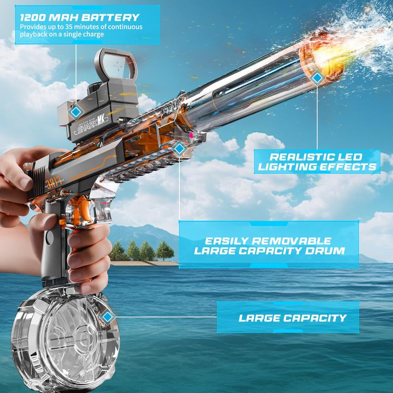 Aquablaze™ Electric Water Blaster – LED Power Squirt Gun for Epic Summer Battles
