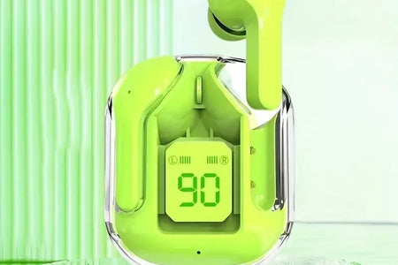 Original T2 Wireless Bluetooth Earphone Transparent HIFI Headphones LED Power Digital Display Stereo Sound Earphones for Xiaomi