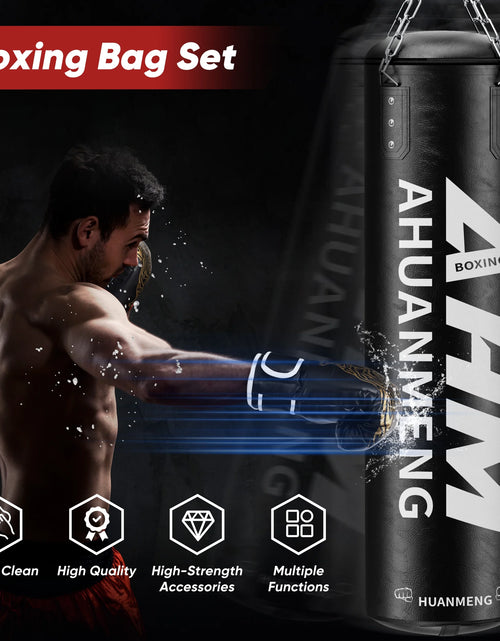 Load image into Gallery viewer, Punching Bag for Adults 4FT PU Heavy Boxing Bag Set Hanging Boxing Bag Kit W/ 12Oz Gloves
