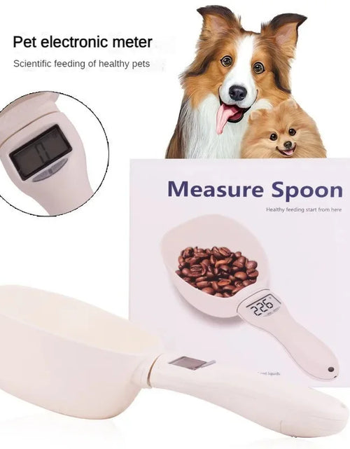 Load image into Gallery viewer, Pet Food Measuring Scoop Electronic Dog Cat Food Measuring Cup Digital Spoon Scale Kitchen Food Scale with LED Display
